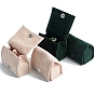 Boîtes de rangement pour bagues en velours, étui à bijoux de voyage portable pour bagues, boucles d'oreilles, forme de sac