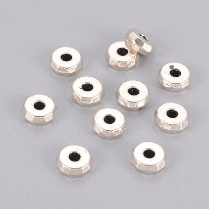  Perles de séparateur de style tibétain , sans cadmium et sans plomb, rondelle, 8x3mm, Trou: 2mm