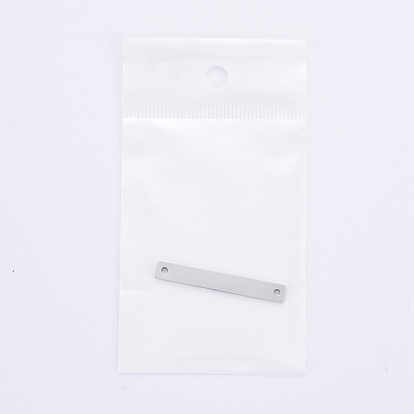 304 conectores de eslabones de acero inoxidable, pulido manual, sellado de etiquetas en blanco, Rectángulo