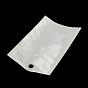 Sacs de fermeture à glissière en plastique de film de perle, sacs d'emballage refermables, avec trou de suspension, joint haut, sac auto-scellant, rectangle