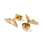Golden 304 Stainless Steel Stud Earrings for Women