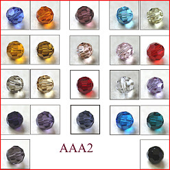 Imitación perlas de cristal austriaco, aaa grado, facetado (32 facetas), rondo
