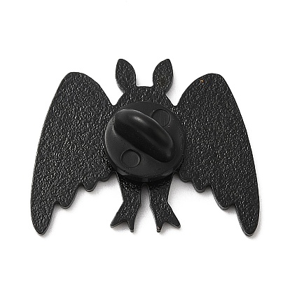 Эмалированная булавка «Хэллоуин летучая мышь», Значок животного из сплава с электрофорезом с черным покрытием для рюкзака, одежды