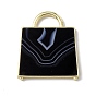 Natural Gemstone Pendants, Handbag Charms, with Rack Plating Brass Findings, Cadmium Free & Lead Free