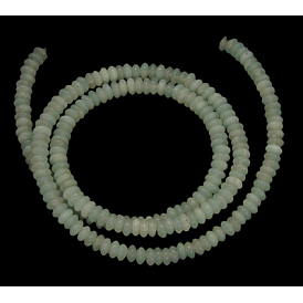 Natural Gemstone Beads, Rondelle, Flower Amazonite, 4x2.5mm, Hole: 0.7mm