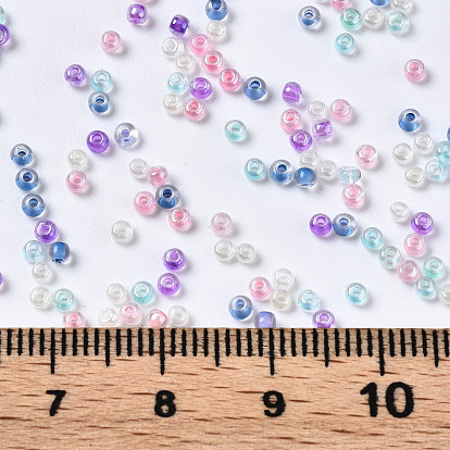 Perles de verre rondes de semences, trou rond, mixedstyle