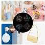 Nbeads 16Pcs 4 Style Transparent Acrylic Pendants, with Glitter, Laser Out, for Keychain