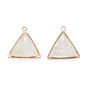 Natural Shell Pendants, with Golden Brass Findings, Triangle