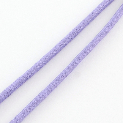 Cordon élastique rond, avec l'extérieur de la fibre et caoutchouc à l'intérieur