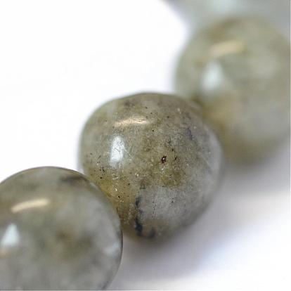 Labradorita natural hebras de perlas ronda