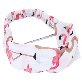 Sweet and Stylish Wide-Brimmed Patterned Cross Elastic Headband Hair Accessory