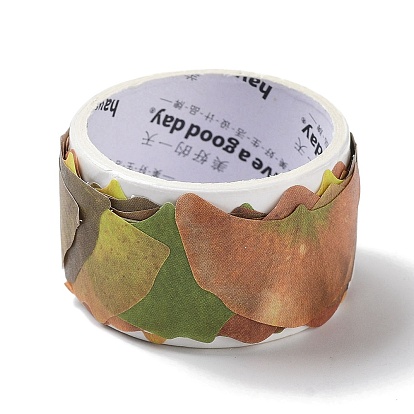 Paper Fallen Leaves Sticker Rolls, Thanksgiving Leaves Decals, for DIY Scrapbooking, Journal Diary Planner DIY Art Craft