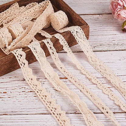 WEWAYSMILE 7Yards 1 Styles Vintage Crochet Lace Ribbon, Crochet Sewing Lace, Crochet Lace Trim Ribbon, for Gift Package Wrapping Scrapbooking Supplies