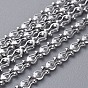 304 Stainless Steel Chains, Decorative Chains, Soldered, Flower, 5x3x1.5mm