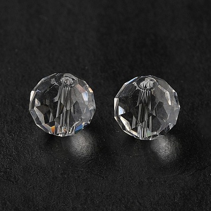 Verre imitation perles de cristal autrichien, facette, ronde