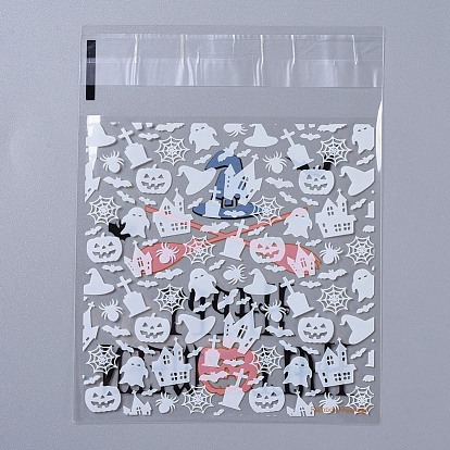 Rectangle Plastic Cellophane Bags, for Halloween