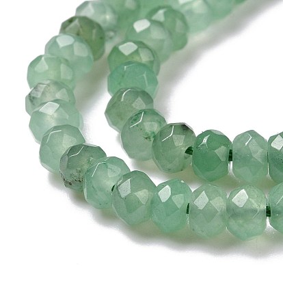 Teint malaisie naturelle jade rondelle perles brins, facette