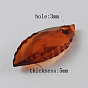 Transparent Acrylic Pendants, Faceted, Leaf, 26x11x5mm, Hole: 3mm