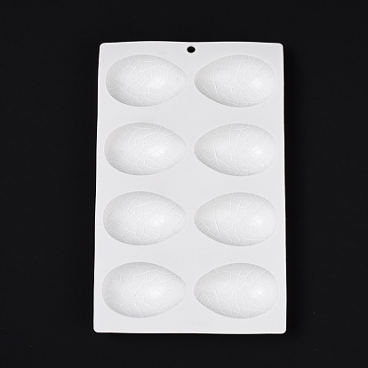 Moldes de silicona de calidad alimentaria para huevos sorpresa de media Pascua diy, moldes de fondant, moldes de resina, para chocolate, caramelo, Fabricación artesanal de resina uv y resina epoxi., 8 cavidades, patrón geométrico/triángulo/raya/craquelado