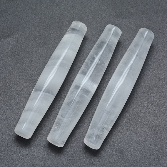 Perlas de cristal de cuarzo natural, cuentas de cristal de roca, sin agujero / sin perforar, arroz