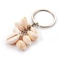 Cowrie Shell Keychain, with Iron Key Clasp