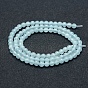 Perlas naturales de color turquesa hebras, grado a +, rondo