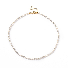 Colliers de perles d'imitation acrylique avec perles de rocaille en verre pour femmes