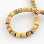 Natural Picture Jasper Stone Bead Strands, Column, 6x6mm, Hole: 1mm, about 66pcs/strand, 15.7 inch