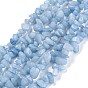 Dyed Natural Aquamarine Beads Strands, Chip