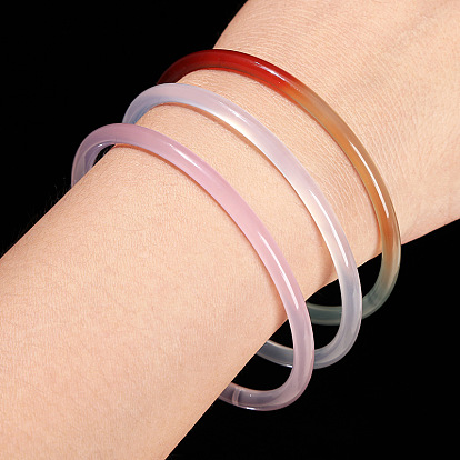 Dyed Natural Agate Bangles for Women