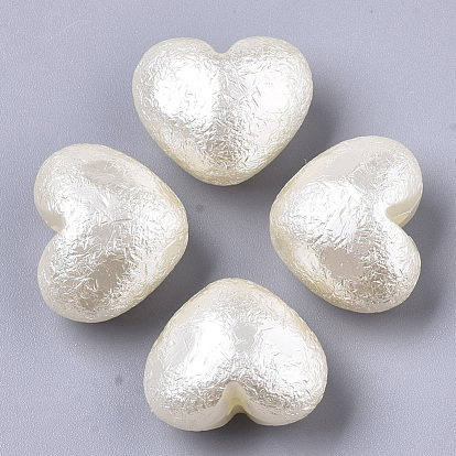 ABS Imitation Pearl Acrylic Beads, Heart
