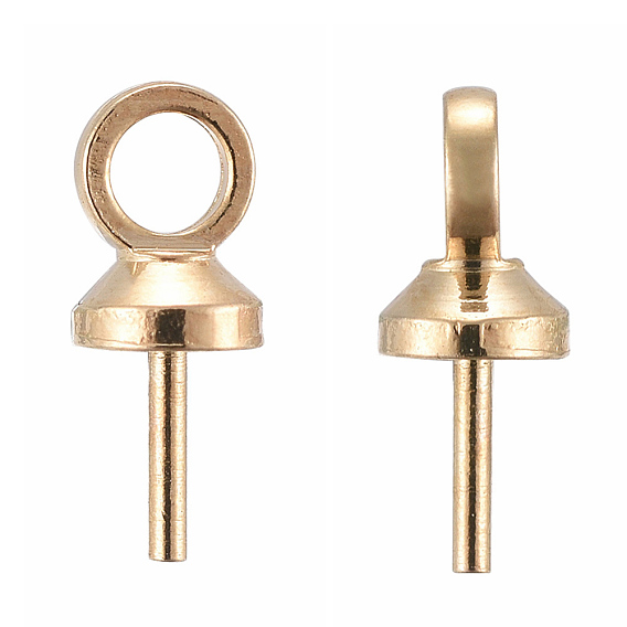 Brass Peg Bails Pendants, For Half Drilled