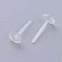 Conclusions de boucles d'oreilles en plastique, plat rond