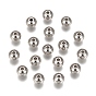 201 Stainless Steel Beads, Solid Round