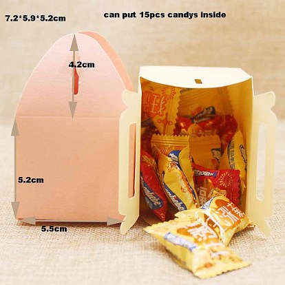 Creative Portable Foldable Paper Gift Box with Handles, Gable Favor Boxes, for Gift Giving & Packaging