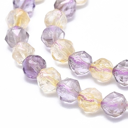 Perlas naturales Ametrine hebras, facetados, rondo