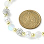 Bracelet de perles en pierre de lune synthétique, hématite et perles en plastique
