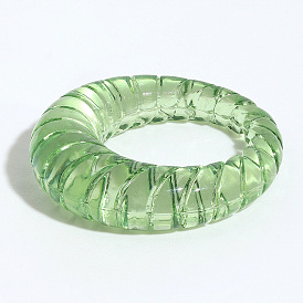 Красочное кольцо из смолы в стиле ретро для женщин, модный и креативный геометрический дизайн в стиле холодного ветра