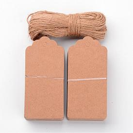 Jewelry Display Paper Price Tags, with Jute Twine
