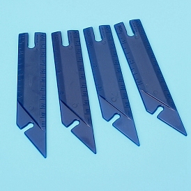 Plastic Button Gauge & Point Turner, Button Positioning Sample Ruler, Sewing Ruler, Trapezoid