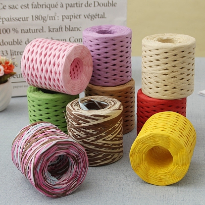 Лента из рафии, упаковочная бумажная нить, бумажные шнуры из рафии для упаковки подарков и плетения