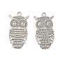 Long-Lasting Plated Brass Filigree Pendants, Owl Charm