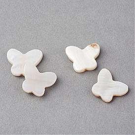 Natural Sea Shell Beads, Butterfly
