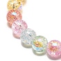 Sparkling Crackle Glass Round Beads Stretch Bracelets Set, Cute Bracelets for Teen Girl Women