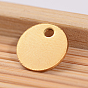 Ion Plating(IP) 304 Stainless Steel Stamping Blank Tag Flat Round Charms