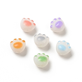 Opaque Acrylic Beads, Cat Paw