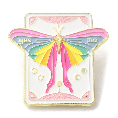 Puntero giratorio mariposa tablero parlante alfileres esmaltados, broche de aleación para mochila de ropa