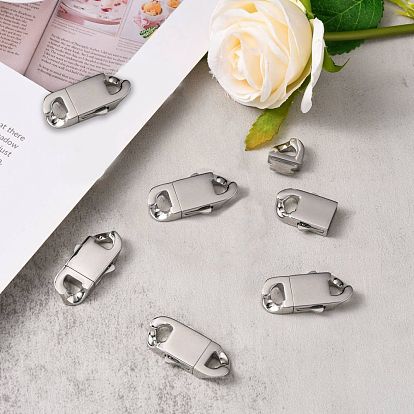 304 Stainless Steel Box Clasps, Oval