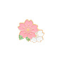 Creative Zinc Alloy Brooches, Enamel Lapel Pin, with Iron Butterfly Clutches or Rubber Clutches, Flower, Golden
