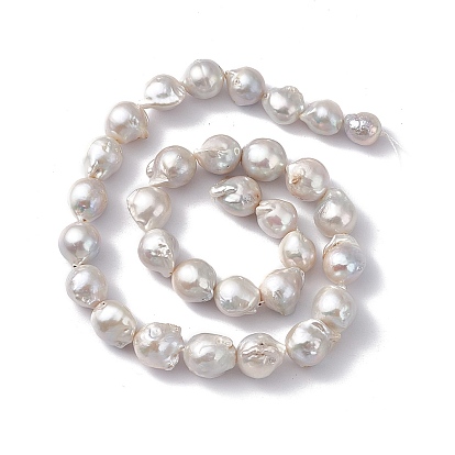 Baroque Natural Keshi Pearl Beads, Round